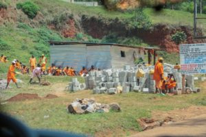 Convicts doing their comunity services known as TIG in southern Rwanda.The government faces the daunting task of integrating the increasing number of genocide convicts who complete their sentence terms. (Photo: Cyril NDEGEYA)