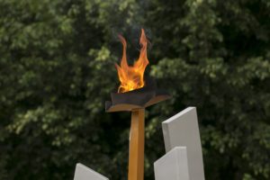 The flame of hope at Kigali Genocide memorial. It will not be possible to gather here for this Kwibuka 26, unless there are very positive changes in slow down of Covid-19 (KT Press)