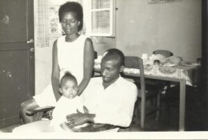 Karenzi and his wife Mukamusoni with their firstborn daughter, Solange